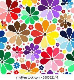 Colorful floral seamless pattern