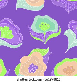 colorful floral seamless pattern