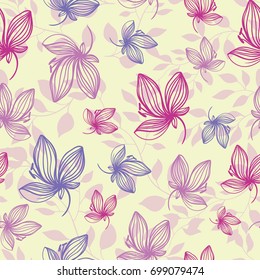 Colorful floral seamless pattern