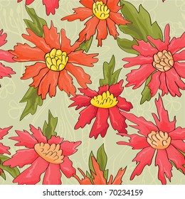 Colorful floral seamless pattern