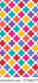 Fondo floral colorido del patrón inconsútil. Flores de margarita y hojas de trébol