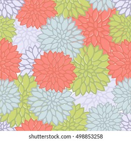 Colorful floral seamless pattern background
