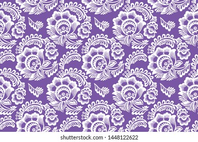 Colorful floral seamless pattern. Can be used as background. Vector illustration.