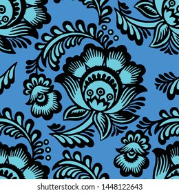 Colorful floral seamless pattern. Can be used as background. Vector illustration.