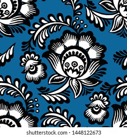 Colorful floral seamless pattern. Can be used as background. Vector illustration.