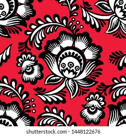 Colorful floral seamless pattern. Can be used as background. Vector illustration.