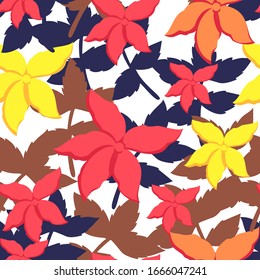 Colorful floral seamless pattern design