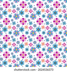 Colorful floral seamless pattern. Ditsy flowers pattern