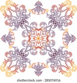 Colorful floral seamless pattern Islamic Arabic ornament design