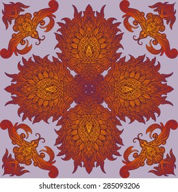 Colorful floral seamless pattern Islamic Arabic ornament design