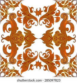 Colorful floral seamless pattern Islamic Arabic ornament design