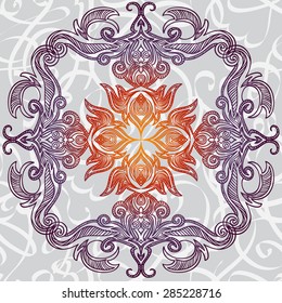 Colorful floral seamless pattern Islamic Arabic ornament design