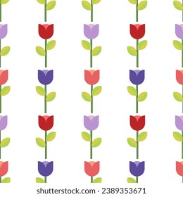 colorido patrón floral sin soldadura sobre fondo blanco
