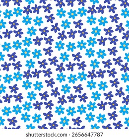 Colorful floral seamless pattern on white background