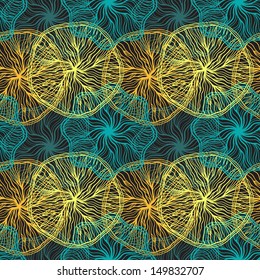 Colorful floral seamless pattern - vector