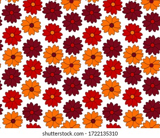 Colorful floral seamless pattern, vector
