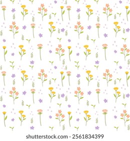 colorful floral seamless pattern vector image, flower pattern