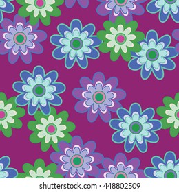 Colorful Floral Seamless Pattern Vector Illustration Stock Vector ...