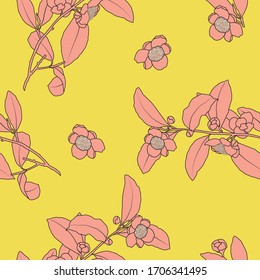 Colorful floral seamless vector pattern