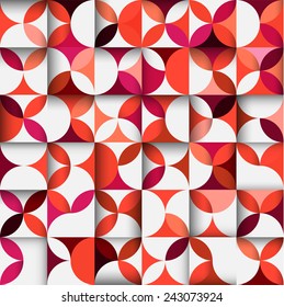 colorful floral shape pattern or geometric concept seamless background, vector illustration