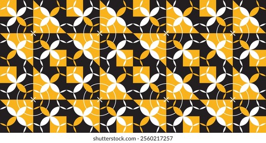 
Colorful floral themed batik seamless geometric pattern. Perfect for printing, design and textiles