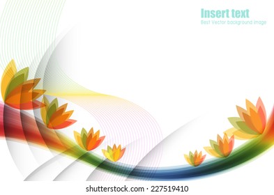 Colorful floral vector background - Creative illustration eps10