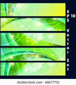 colorful floral vector banners set. Elements for design. Eps10