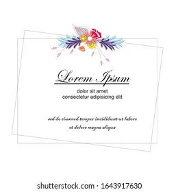 colorful floral vector for greeting card, frame, etc
