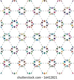 colorful floral vector pattern
