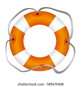 colorful flotation hoop with lasso vector illustration