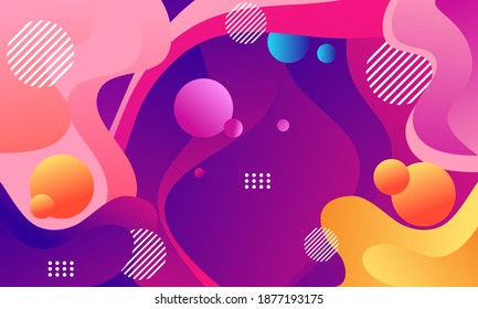 Fondo de flujo colorido. Fondo de formas coloreadas abstractas	