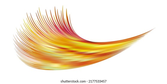 Colorful flow brushstroke. Ribbon isolated line.. Realistic volume wave. Liquid paint ink shape isolated on white background. Cover page for your design project. Real vector illustration swirl blur.