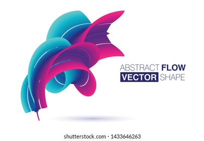 Colorful flow liquid in future design style. Trendy Innovations blend systems. Beautiful fluid shape. Awesome abstract overflow substance. Concept vector wave for design.