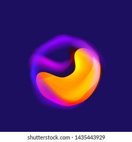 Colorful flow liquid in future design style. Trendy Innovations blend systems. Beautiful fluid shape. Awesome abstract overflow substance. Concept spot for design.