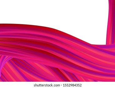 Colorful Flow Liquid in Future Design Style. Modern Dynamic Background in Trendy Colors. Digital Pattern with Gradient Neon Hair. Minimal Abstract Curve Lines in Vibrant Color.