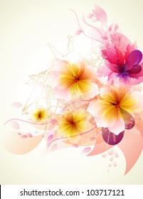 Colorful flower  abstract background