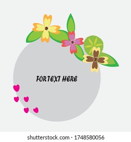 Colorful flower arrangement icon illustration template Invitation vector design