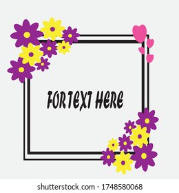 Colorful flower arrangement icon illustration template Invitation vector design