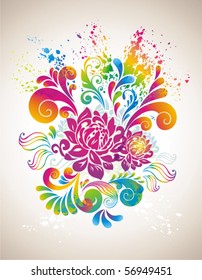 Colorful flower background.