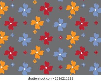 Colorful flower background pattern design