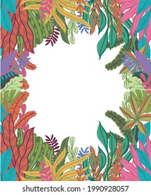 Planta vectorial de fondo floral colorida
