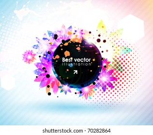 Colorful flower banner