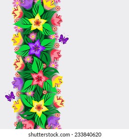 Colorful flower border