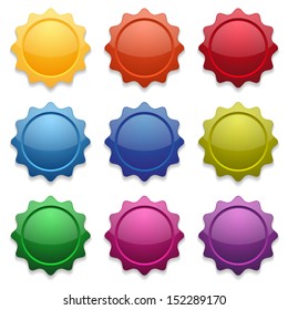 Colorful flower button collection