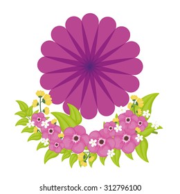 colorful flower digital design, vector illustration 10 eps graphic