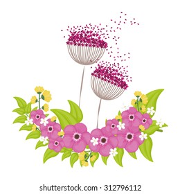 colorful flower digital design, vector illustration 10 eps graphic