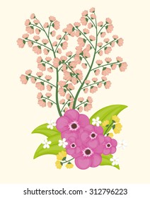 colorful flower digital design, vector illustration 10 eps graphic