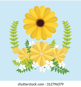 colorful flower digital design, vector illustration 10 eps graphic