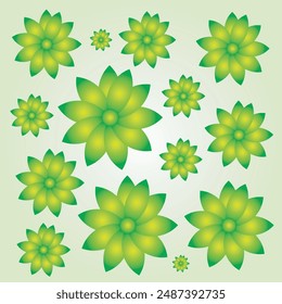 Colorful flower elements, seamless pattern with colored flowers, Set of hand drawn floral design, Spring bright abstract floral design.