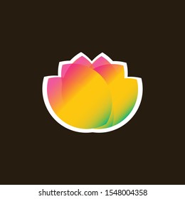 Colorful  flower. Emblem. Flower logo. Vector. EPS 10.